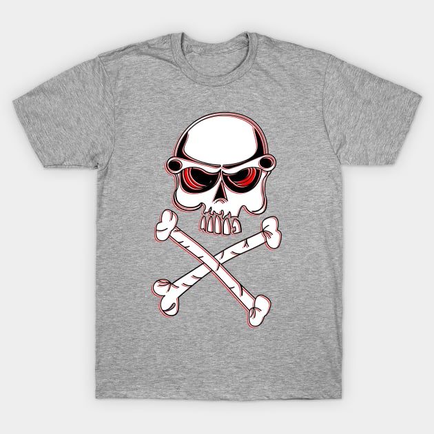 No Passage Skull Crossbones Danger Warning Hazard Bones Risk T-Shirt by 4rpixs